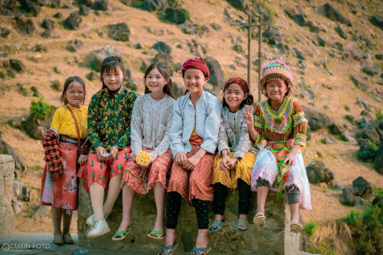 kids wearing local ethnic costumes