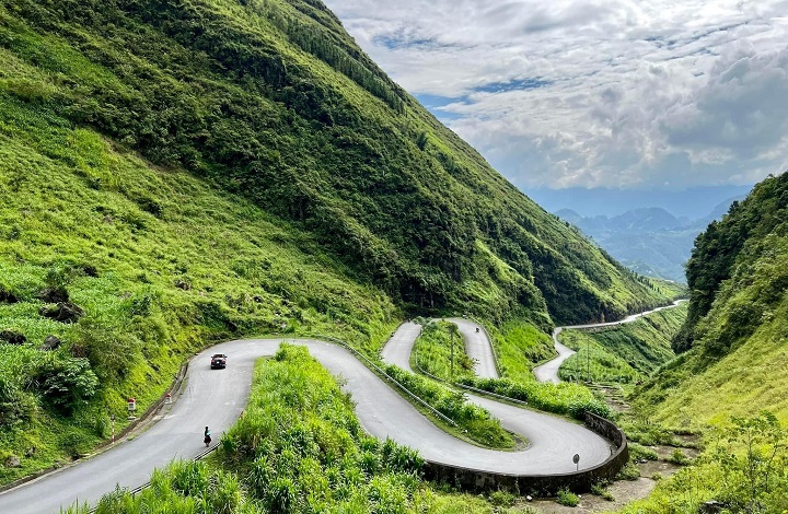 Tham ma pass slope in Ha Giang