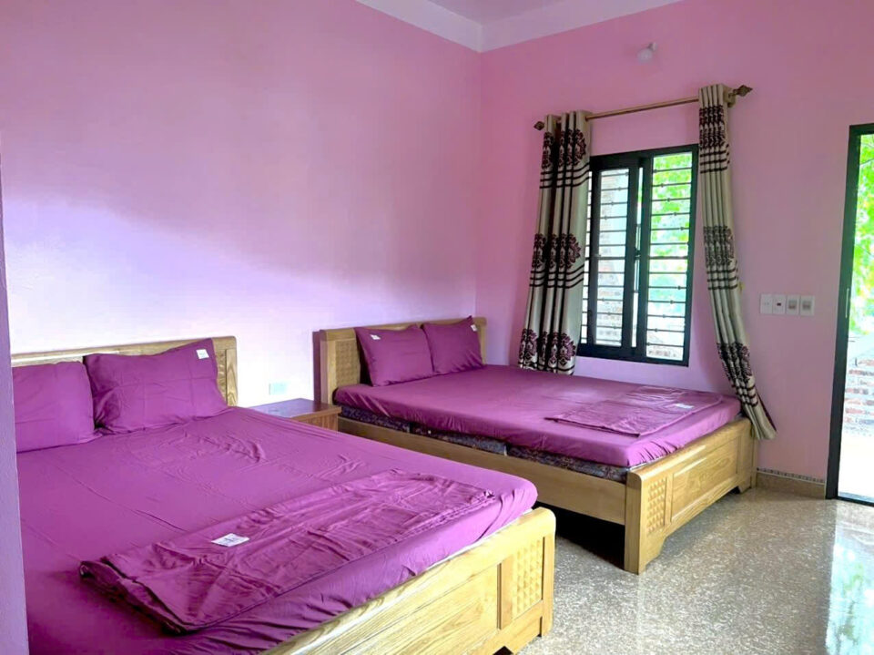 Private dorm room for night one of the Ha Giang Loop in clean homestay.