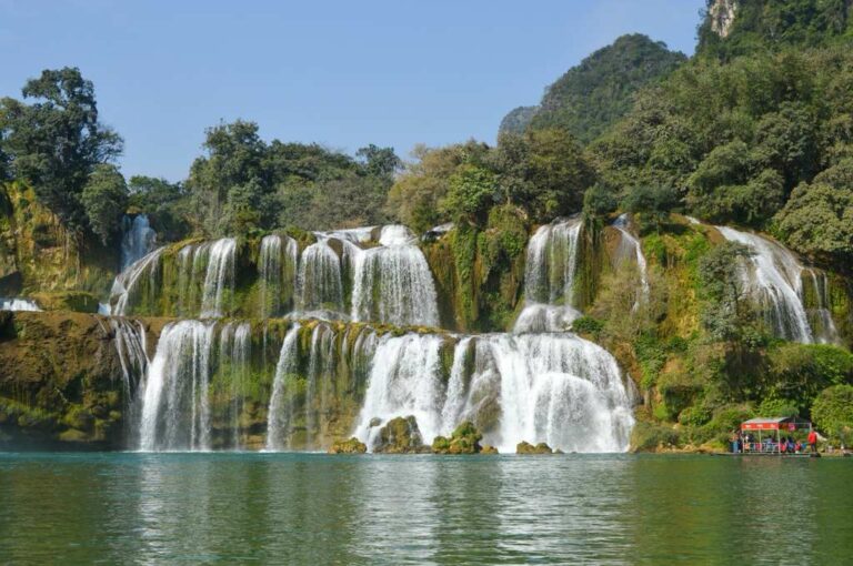 Ban Gioc Waterfalls during the day