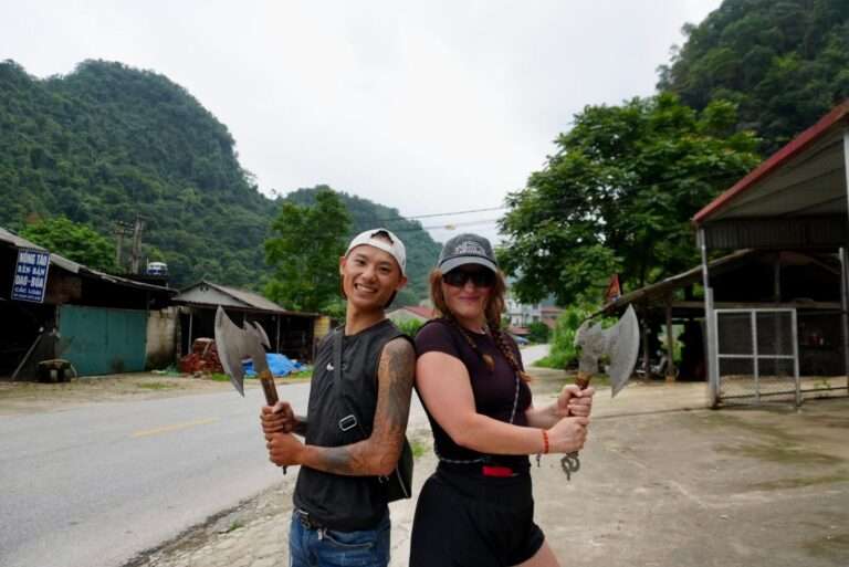 Phuc Sen Forging Village blacksmith workshop on the 5-day combo tour