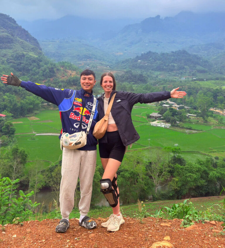 Easy rider and guest on the Ha Giang Loop