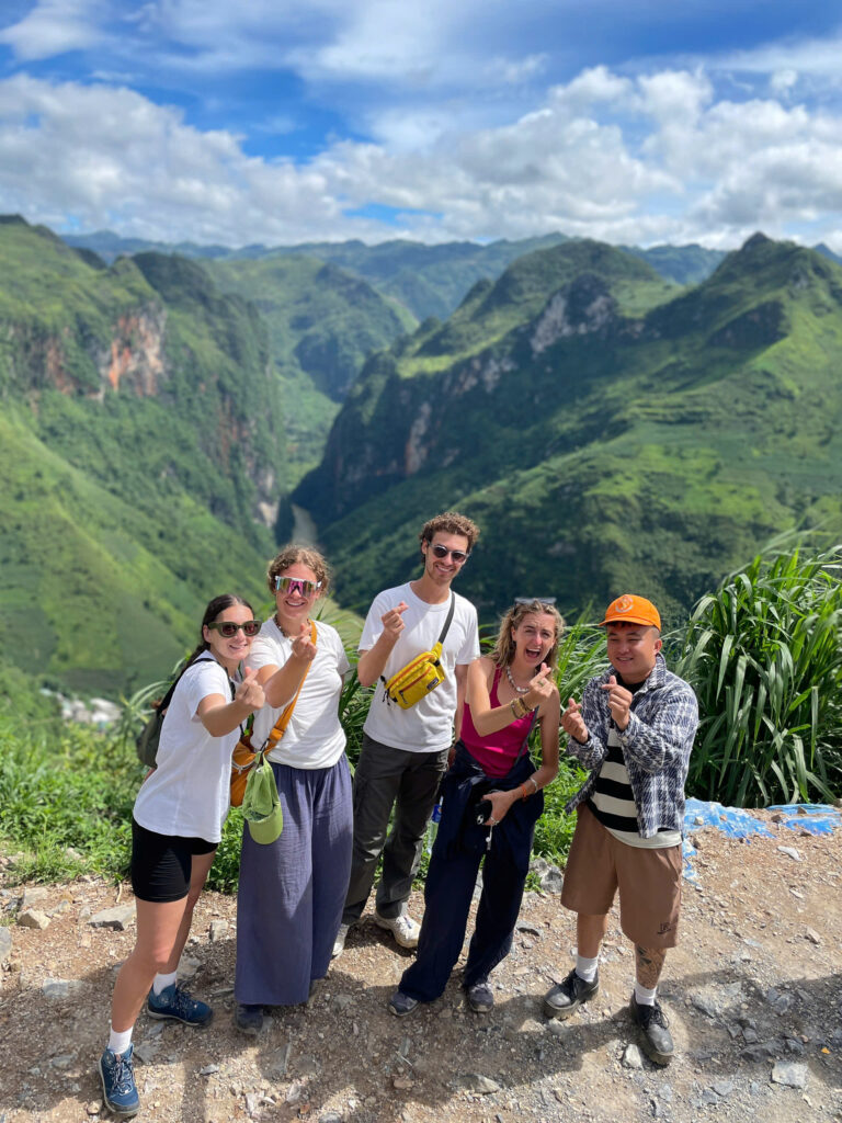 Ha Giang Safari guests at Ma Pi Leng Pass
