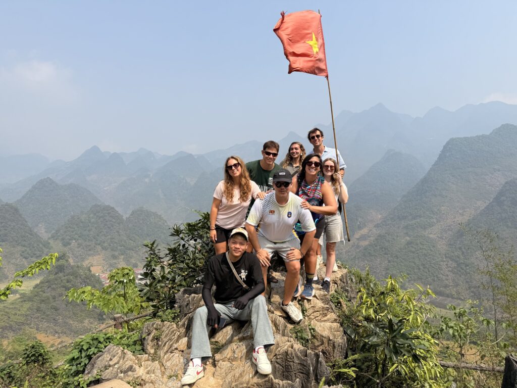Guests at a scenic viewpoint on the Ha Giang Loop